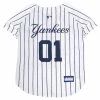 Pets First MLB New York Yankees Screen Printed Baseball Dog Jersey - White/Blue -Baseball Cap Sales Shop yan 4006 1 09905.1667488663.1280.1280